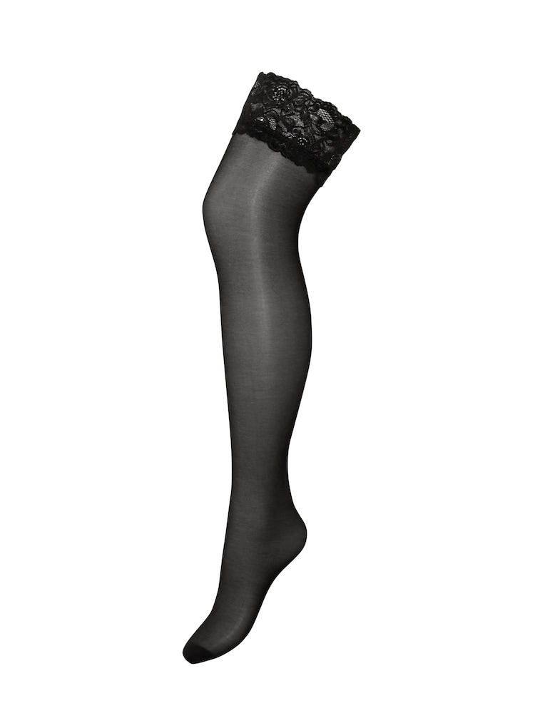 Pour Moi Black Adore Lace 15 Denier Top Hold-Ups - Image 4 of 4
