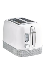 White Geometric 2 Slice Toaster - Image 4 of 4