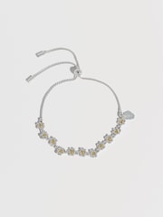 Estella Bartlett Silver Floral Daisy Chain Bracelet - Image 1 of 5