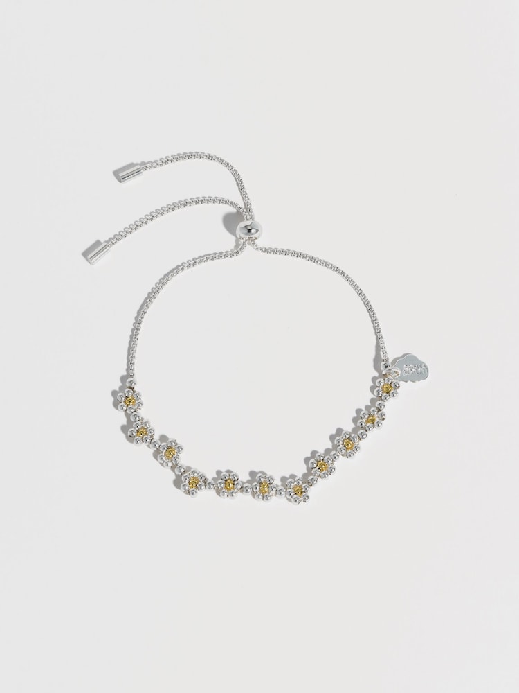 Estella Bartlett Silver Floral Daisy Chain Bracelet - Image 1 of 5