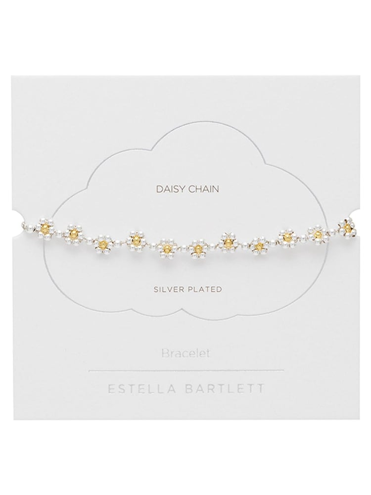 Estella Bartlett Silver Floral Daisy Chain Bracelet - Image 3 of 5