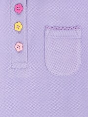 JoJo Maman Bébé Lilac Purple Polo Shirt - Image 3 of 3