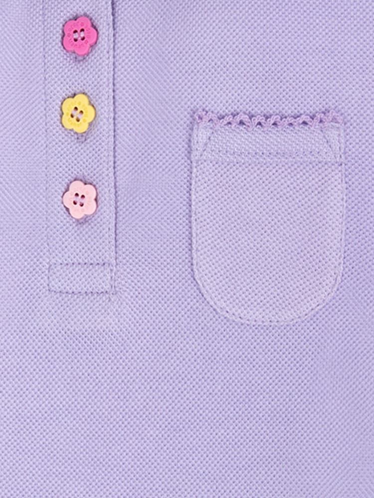 JoJo Maman Bébé Lilac Purple Polo Shirt - Image 3 of 3
