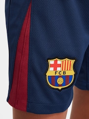 Nike Blue Jr. FC Barcelona 24/25 Home Stadium Football Shorts - Image 6 of 7