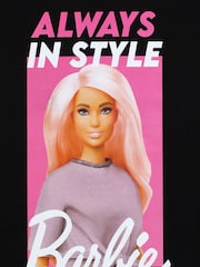 Character Black Barbie Print Short Sleeve 100% Cotton T-Shirt - Image 2 of 2