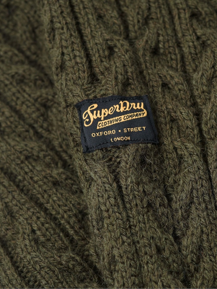 Grün - Superdry Vintage Jacob Pullover​​​​​​​ mit Rundhalsausschnitt - Bild 6 von 6