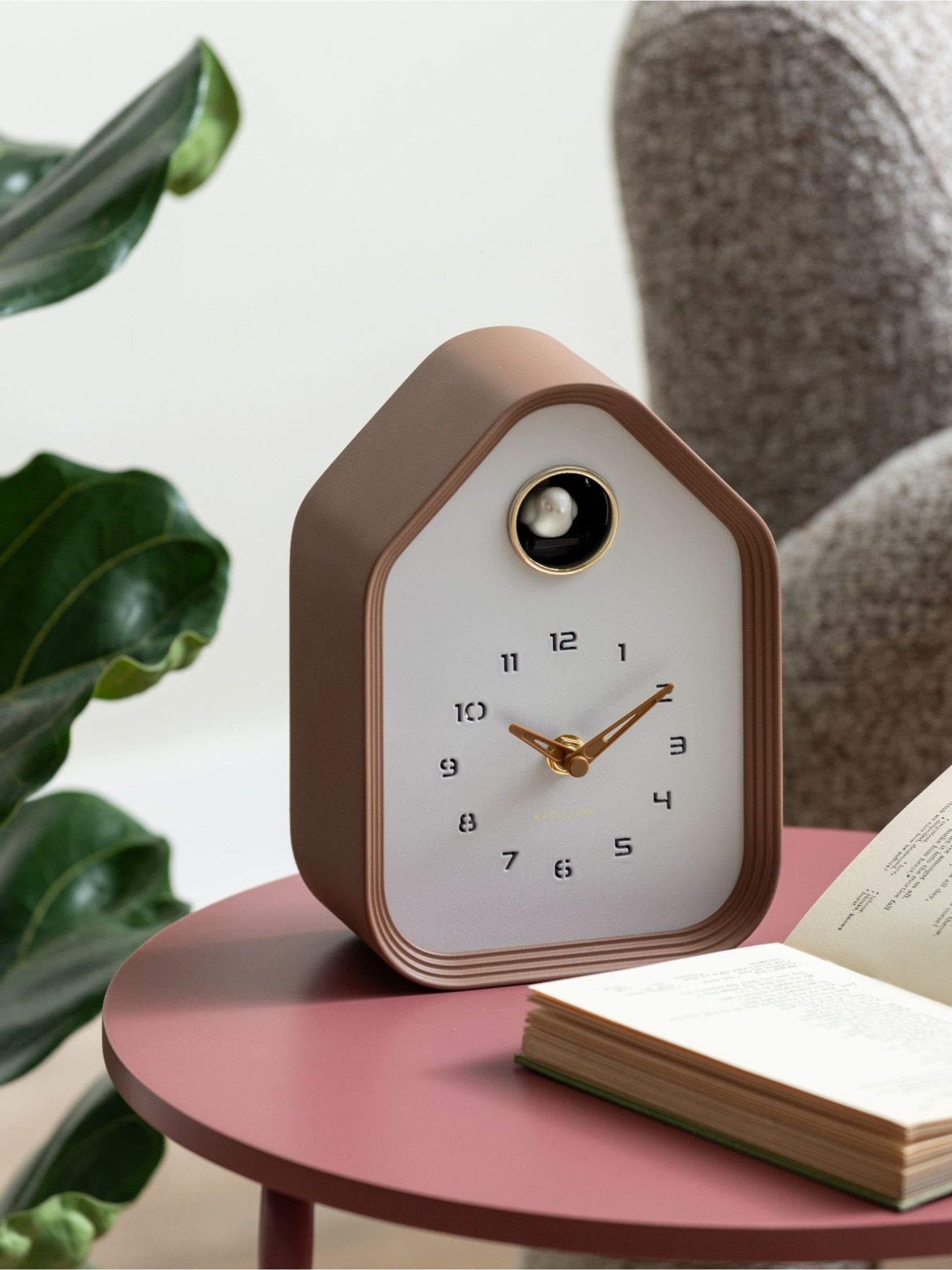 Karlsson Unisex Mocha Brown Reina Cuckoo Wall Clock - Image 2