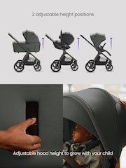 Silver Cross Pewter Cove 2 Family Pushchair  Car Seat Nursery Travel System Bundle - Image 4 of 6