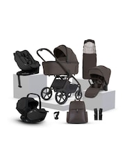 Silver Cross Chocolate Cove 2 Family Pushchair  Car Seat Nursery Travel System Bundle - Image 1 of 6
