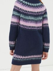 FatFace Blue Fairisle Jumper Dress - Image 2 of 4