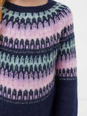 FatFace Blue Fairisle Jumper Dress - Image 3 of 4