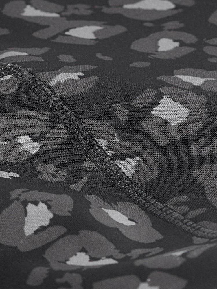 Charcoal Animal Print Active High Rise Sports Sculpting Leggings - Image 7 of 7