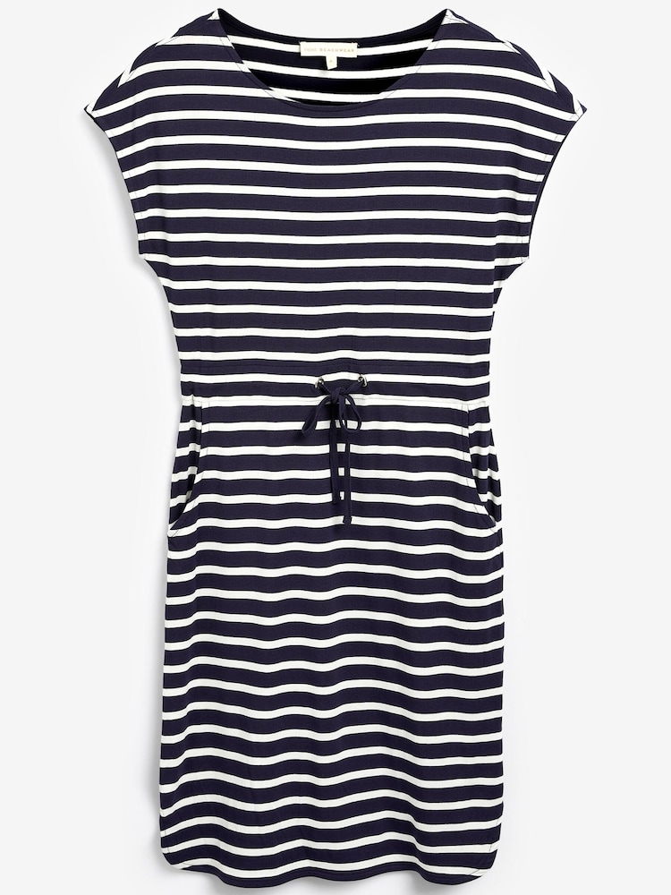 Navy/White Jersey Dress - Image 4 of 4