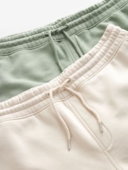 Stone/Khaki Green Soft Fabric Jersey Shorts 2 Pack - Image 4 of 12