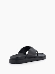 Dune London Black Iddolise Toe Thong Footbed Sandals - Image 5 of 6