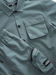 Blue Short Sleeve Utility Shirt & Shorts Set (3-16yrs) - Image 10 of 10