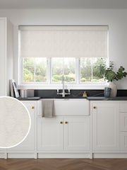 Pearl White Fresca Made to Measure Blackout Roller Blind - Image 1 of 6