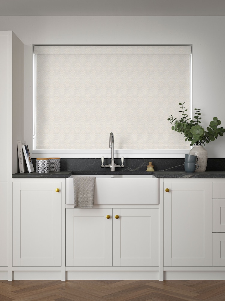 Pearl White Fresca Made to Measure Blackout Roller Blind - Image 2 of 6