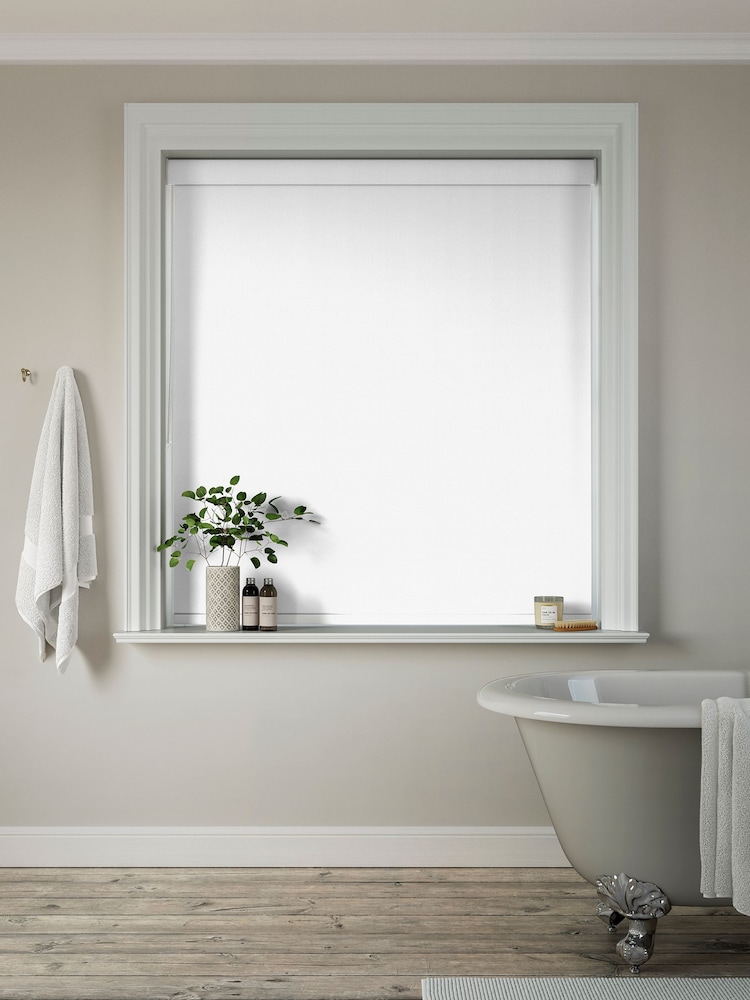 White Lowry Made to Measure Blackout Roller Blind - Image 2 of 6