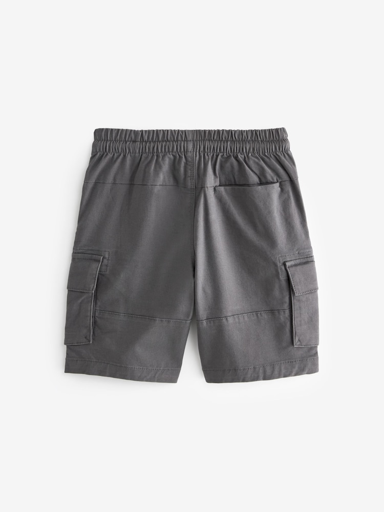 Charcoal Grey Single Cargo Shorts (3-16yrs) - Image 3 of 4