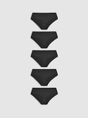 Black Short Microfibre Knickers 5 Pack - Image 1 of 5