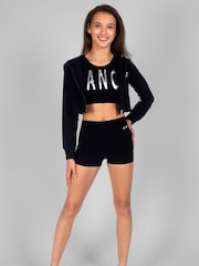 Pineapple Black Girls Jersey Hotpant Shorts - Image 1 of 4
