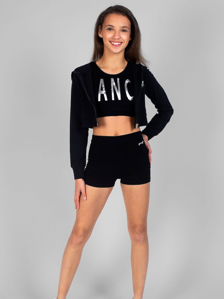 Pineapple Black Girls Jersey Hotpant Shorts - Image 1 of 4