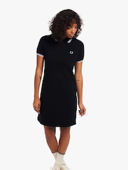 Fred Perry Twin Tipped Polo Black Dress - Image 5 of 9