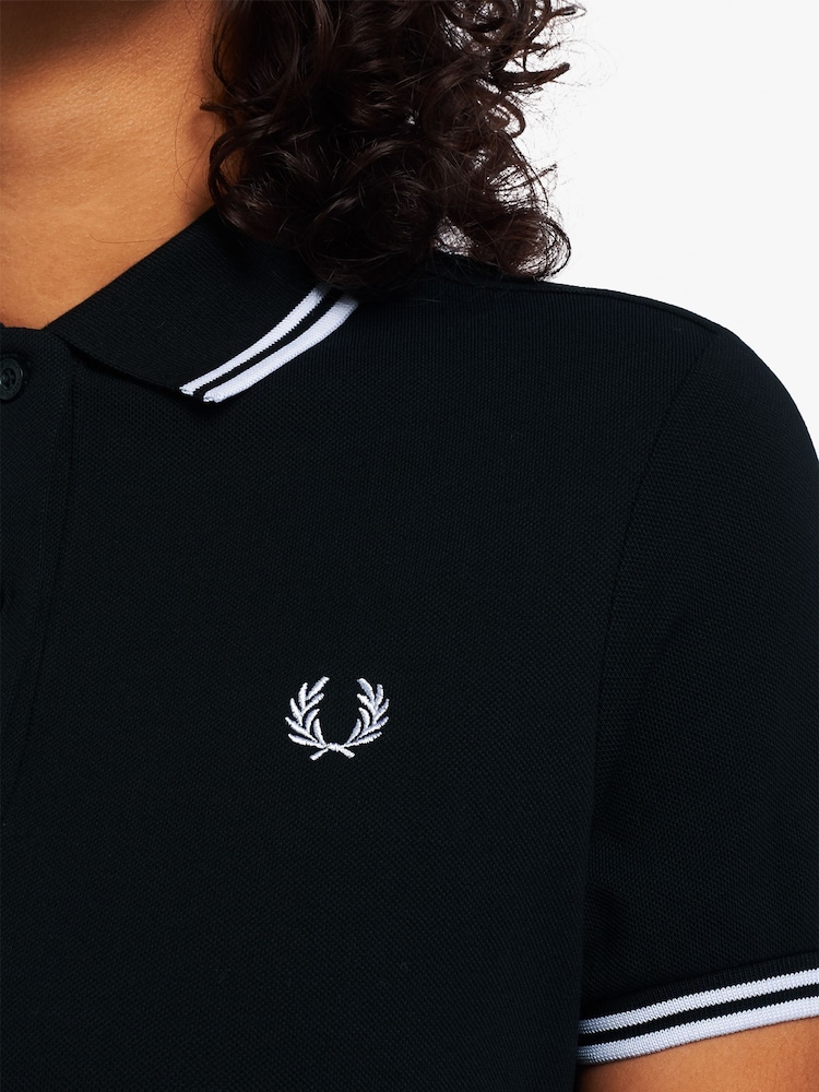 Fred Perry Twin Tipped Polo Black Dress - Image 6 of 9