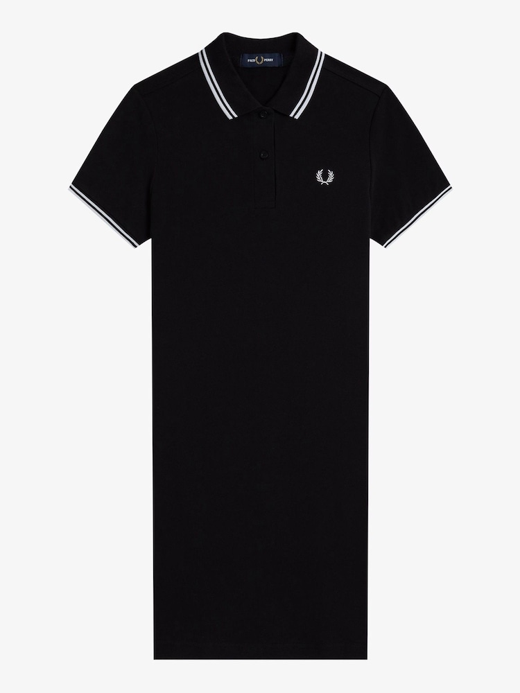 Fred Perry Twin Tipped Polo Black Dress - Image 7 of 9