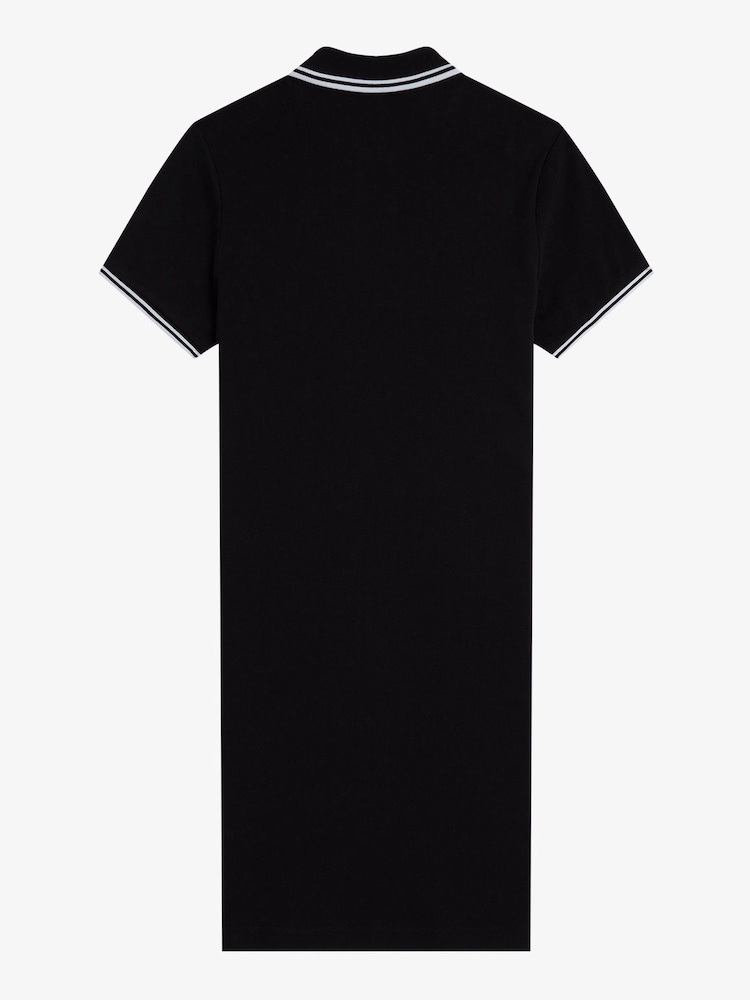 Fred Perry Twin Tipped Polo Black Dress - Image 8 of 9