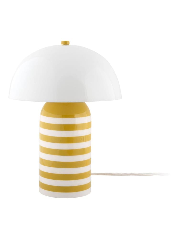 Leitmotiv Citrine Yellow W. White Rayado Bright Table Lamp - Image 2 of 3