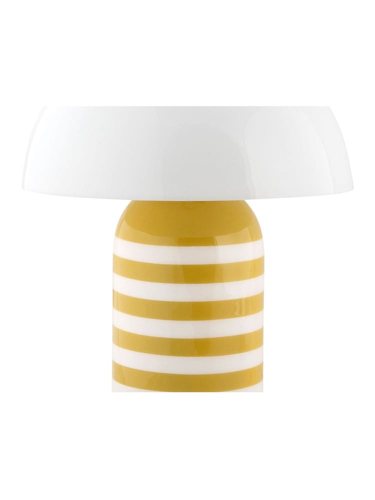 Leitmotiv Citrine Yellow W. White Rayado Bright Table Lamp - Image 3 of 3