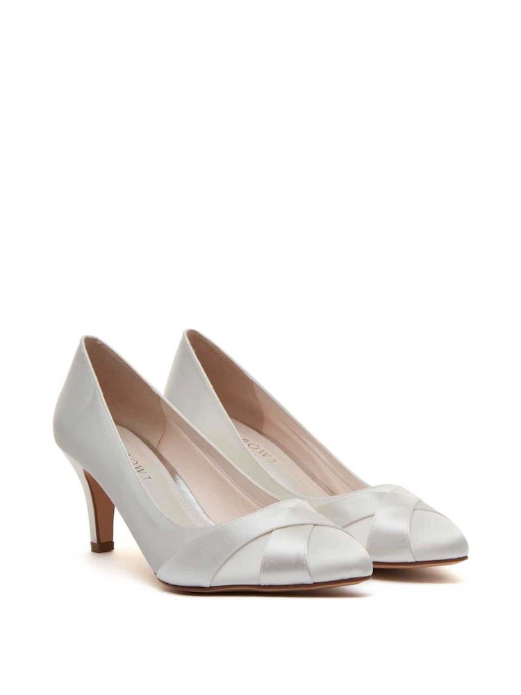 Rainbow Club White Wedding Lexi Satin Bridal Court Shoes - Image 2 of 4