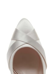Rainbow Club White Wedding Lexi Satin Bridal Court Shoes - Image 4 of 4