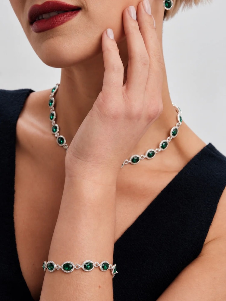 Jon Richard And Emerald Halo Necklace - 2의 이미지 1