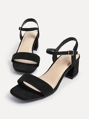Linzi Black Darcie Low Chunky Block Heeled Sandals - Image 4 of 5