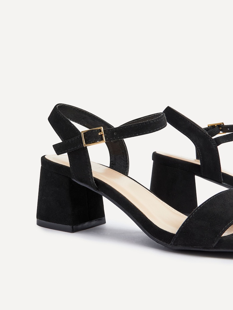 Buy Linzi Black Darcie Low Chunky Block Heeled Sandals from Next