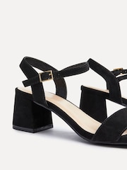 Linzi Black Darcie Low Chunky Block Heeled Sandals - Image 5 of 5