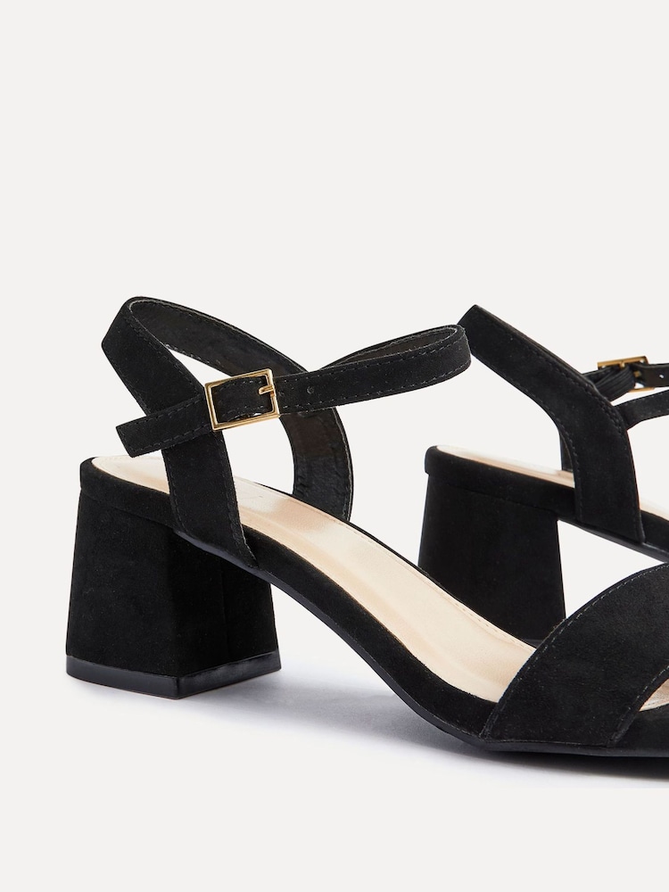 Linzi Black Darcie Low Chunky Block Heeled Sandals - Image 5 of 5