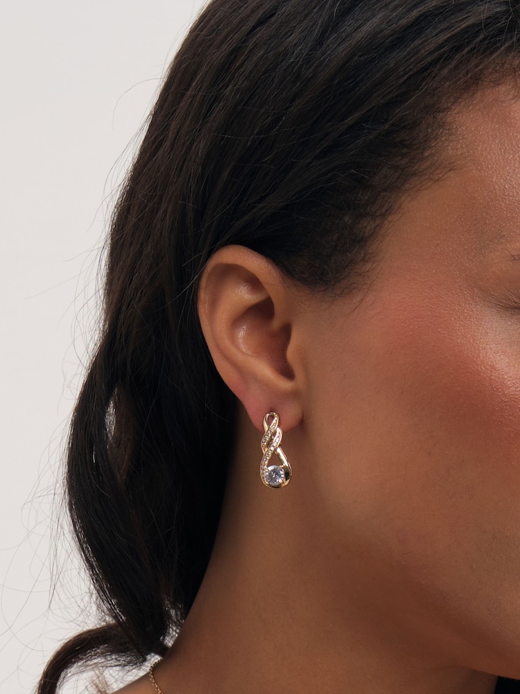 Jon Richard And Crystal Infinity Knot Earrings - 3суретінің 1 суреті