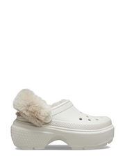 Crocs White Stomp Lined Winter Clogs - Image 1 of 4