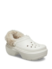 Crocs White Stomp Lined Winter Clogs - Image 2 of 4