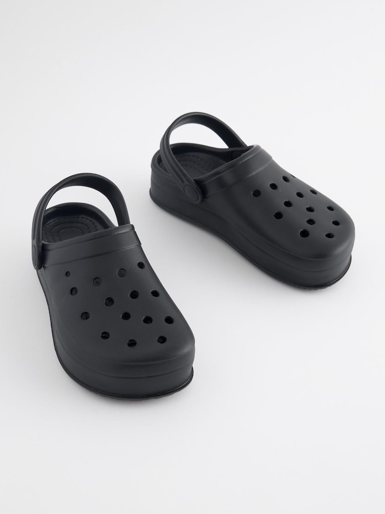 Black Chunky Clogs - Image 10 of 10