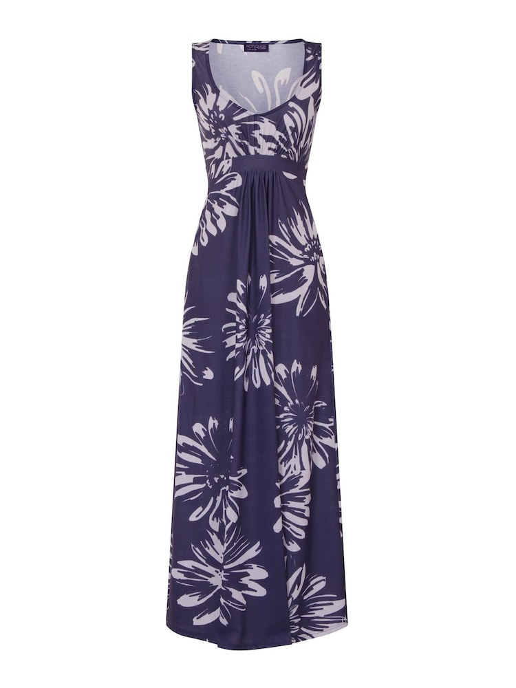 HotSquash Blue With White Flower Empire Line Maxi Dress - Image 3 of 3