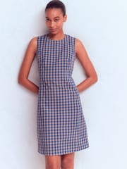 Boden Blue Lou Check Shift Dress - Image 1 of 5