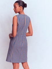 Boden Blue Lou Check Shift Dress - Image 3 of 5