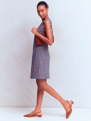 Boden Blue Lou Check Shift Dress - Image 4 of 5