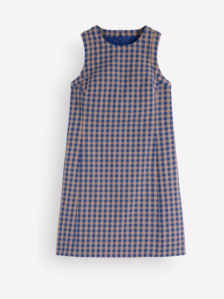 Boden Blue Lou Check Shift Dress - Image 5 of 5 Boden Blue Lou Check Shift Dress - Image 5 of 5