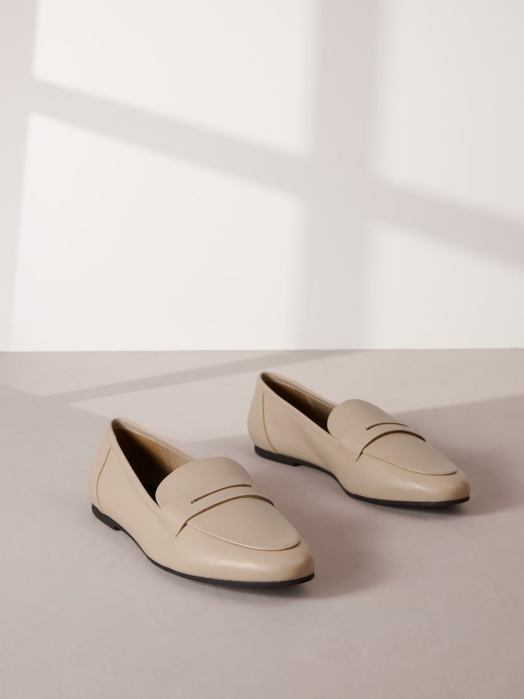 Bone Signature Leather Slim Sole Loafers - Image 1 of 6